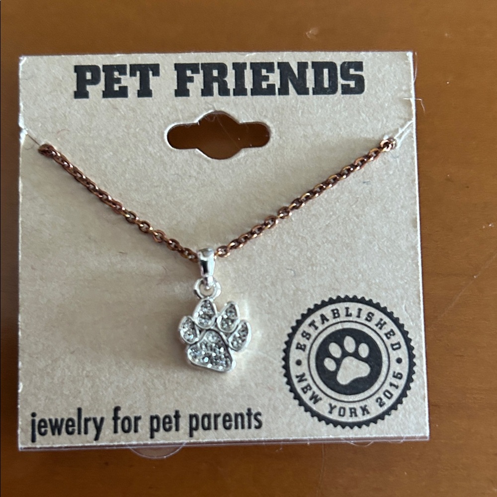 Pet Friends Paw Pendant Necklace